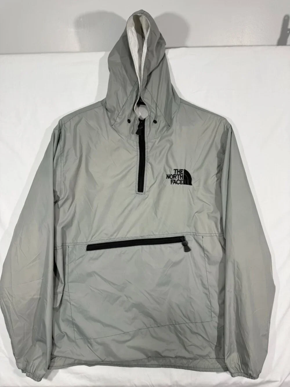 The North Face Men’s Fanorak Half-Zip Anorak Windbreaker Jacket Grey M Y2K..